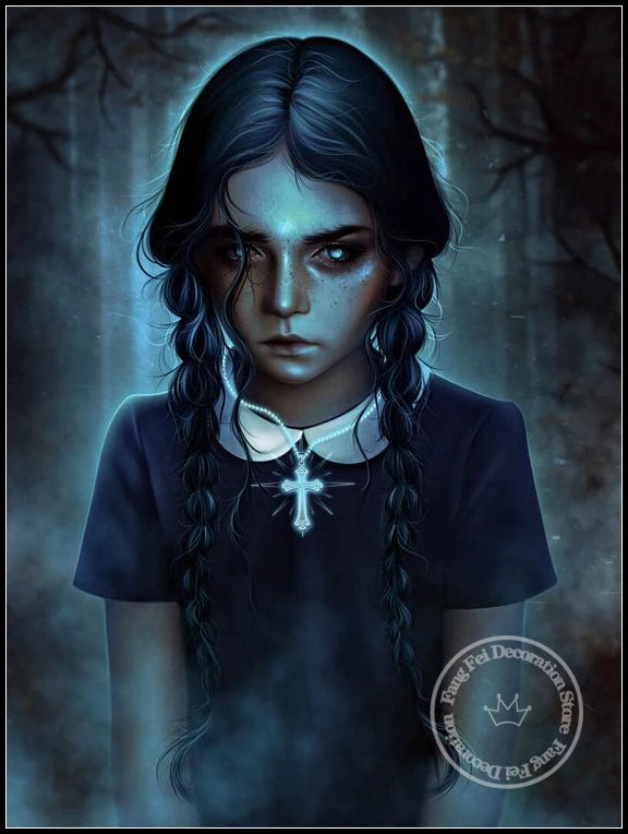 Wednesday Addams Full Drill Diamond Painting Kit Poster