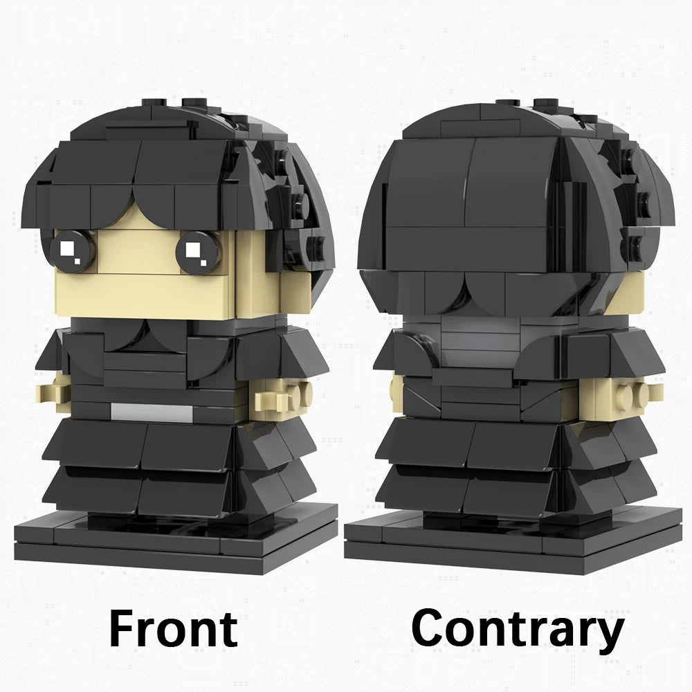 Wednesday Addams MOC Bricks Figure – Gothic Collectible Building Set (202 PCS)