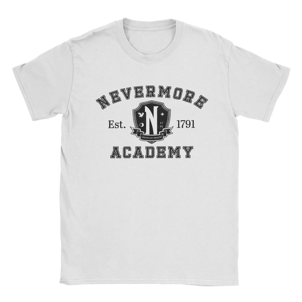 White Nevermore Academy T-Shirt – Wednesday Addams