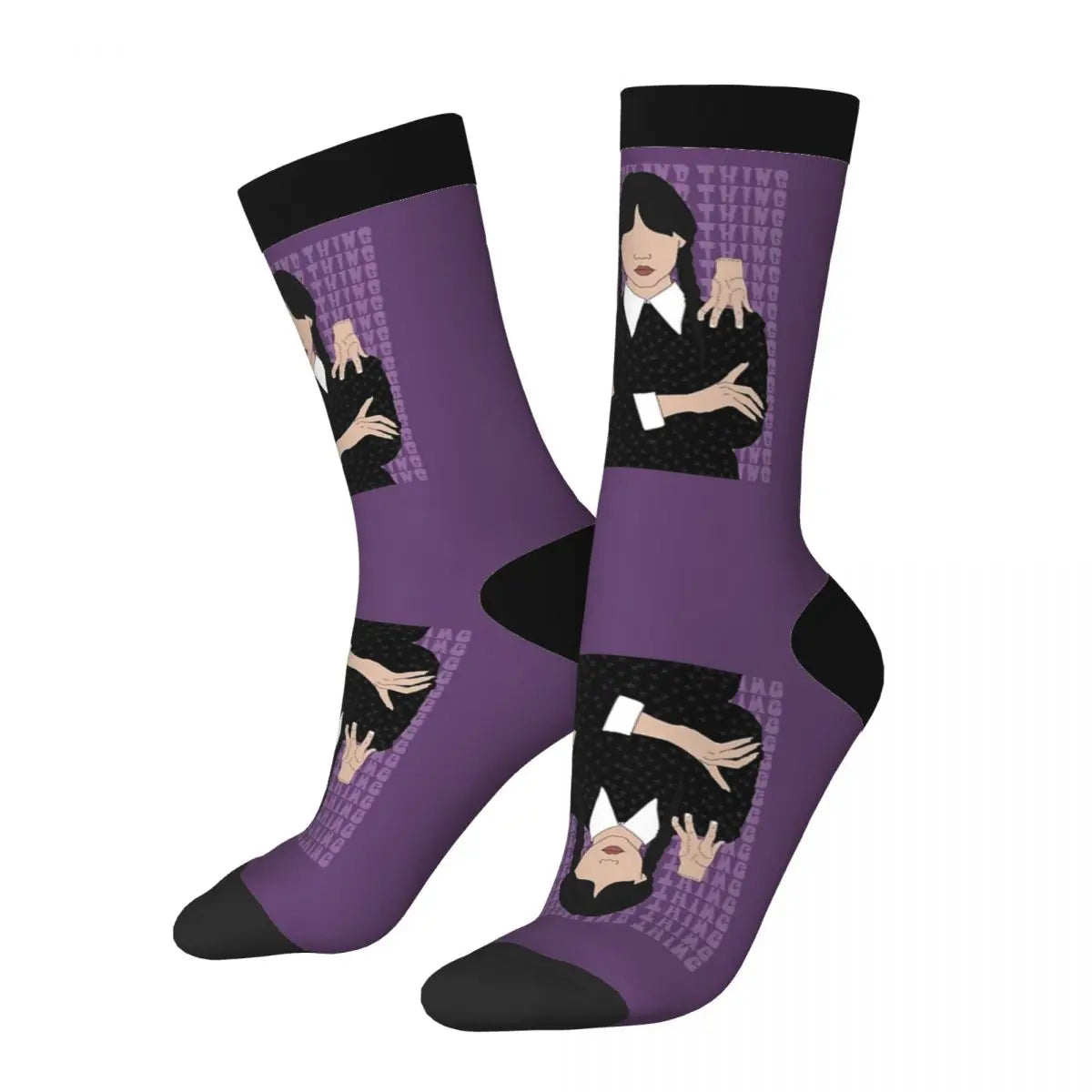Wednesday Addams Purple Socks – Gothic Nevermore Academy